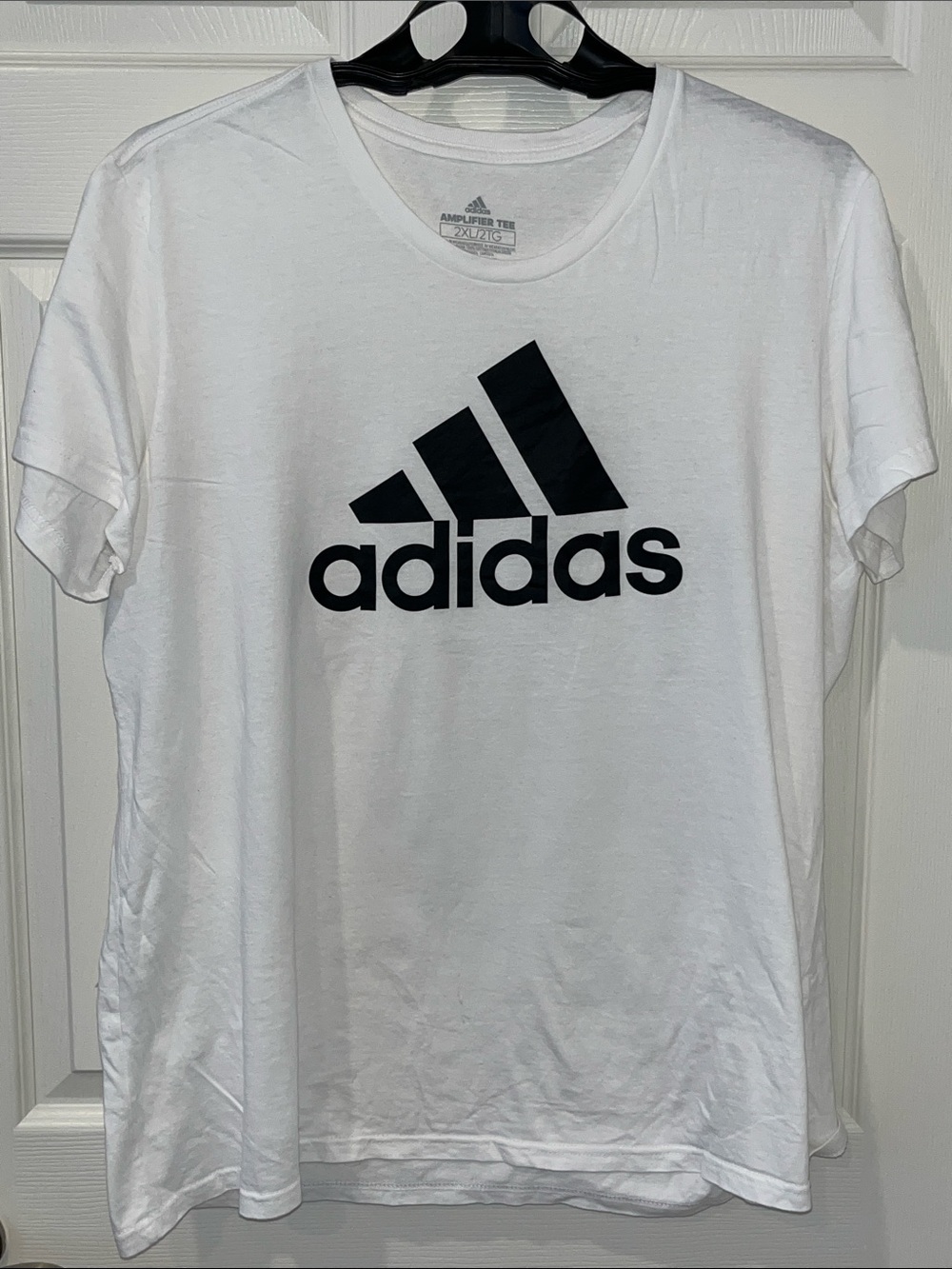 adidas White T-Shirt with Black Logo